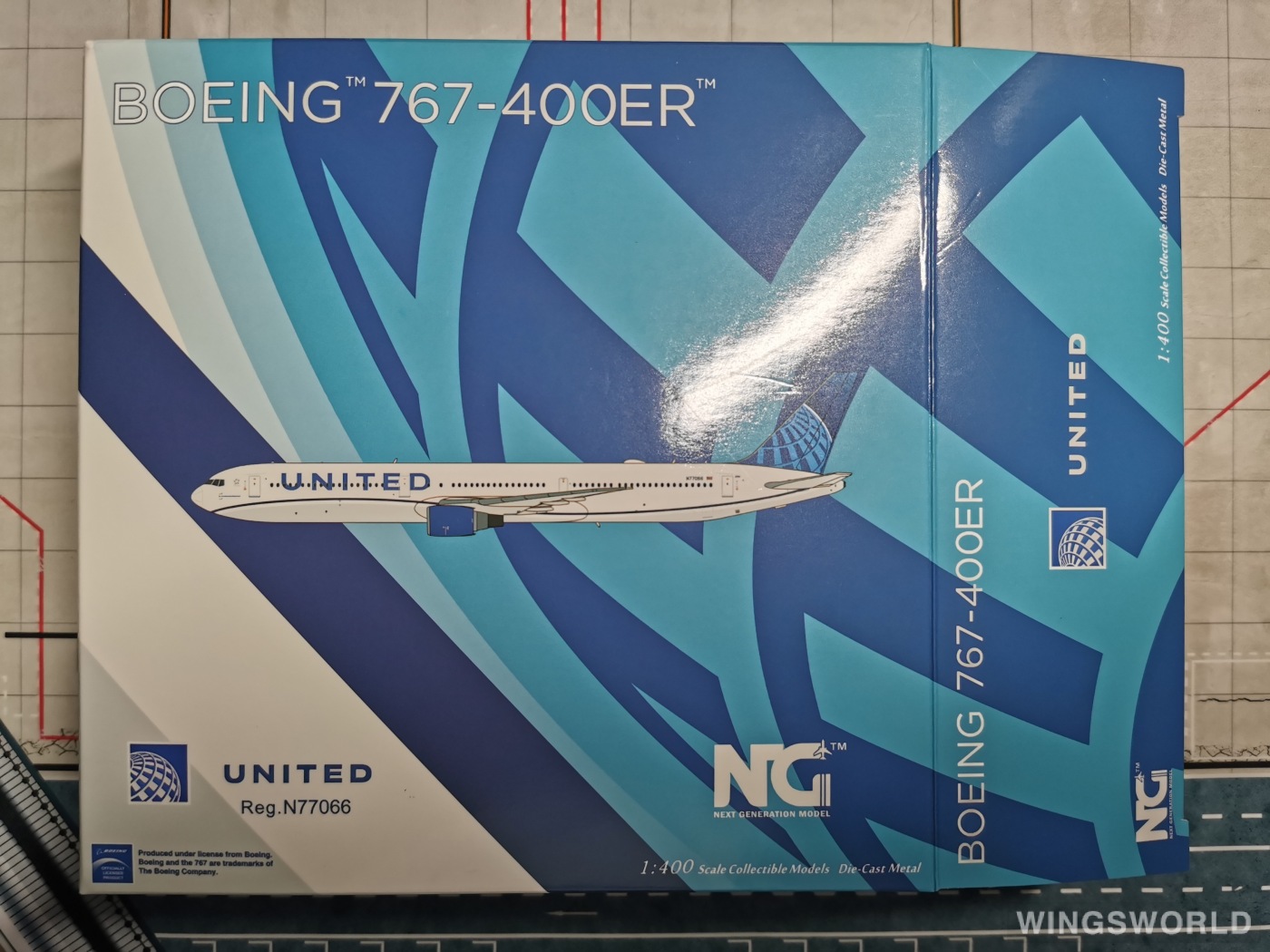 NGmodels 1:400 NG18001 United Airlines 美国联合航空 Boeing 767-400 N77066