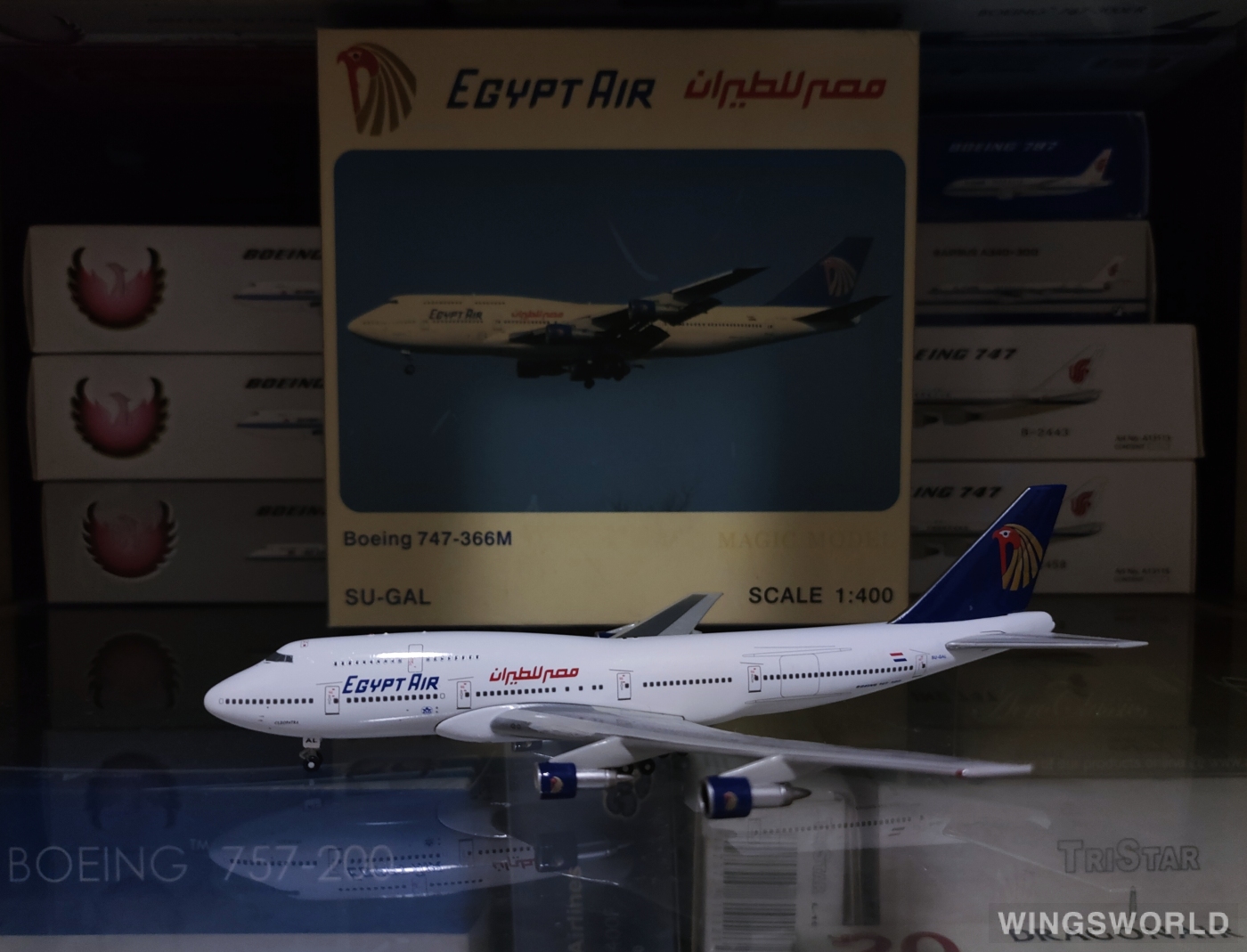 Magic 1:400 605184 EgyptAir 埃及航空 Boeing 747-300 SU-GAL