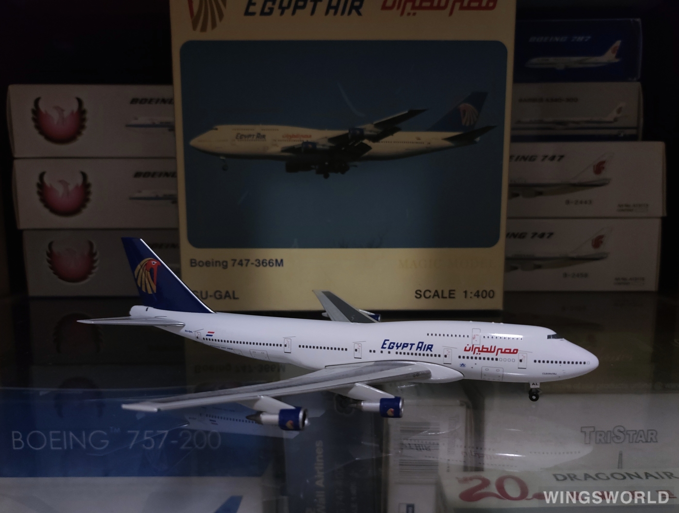 Magic 1:400 605184 EgyptAir 埃及航空 Boeing 747-300 SU-GAL