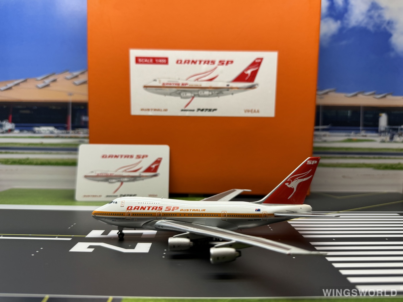 JC Wings 1:400 EW474S005 Qantas 澳洲航空 Boeing 747SP VH-EAA