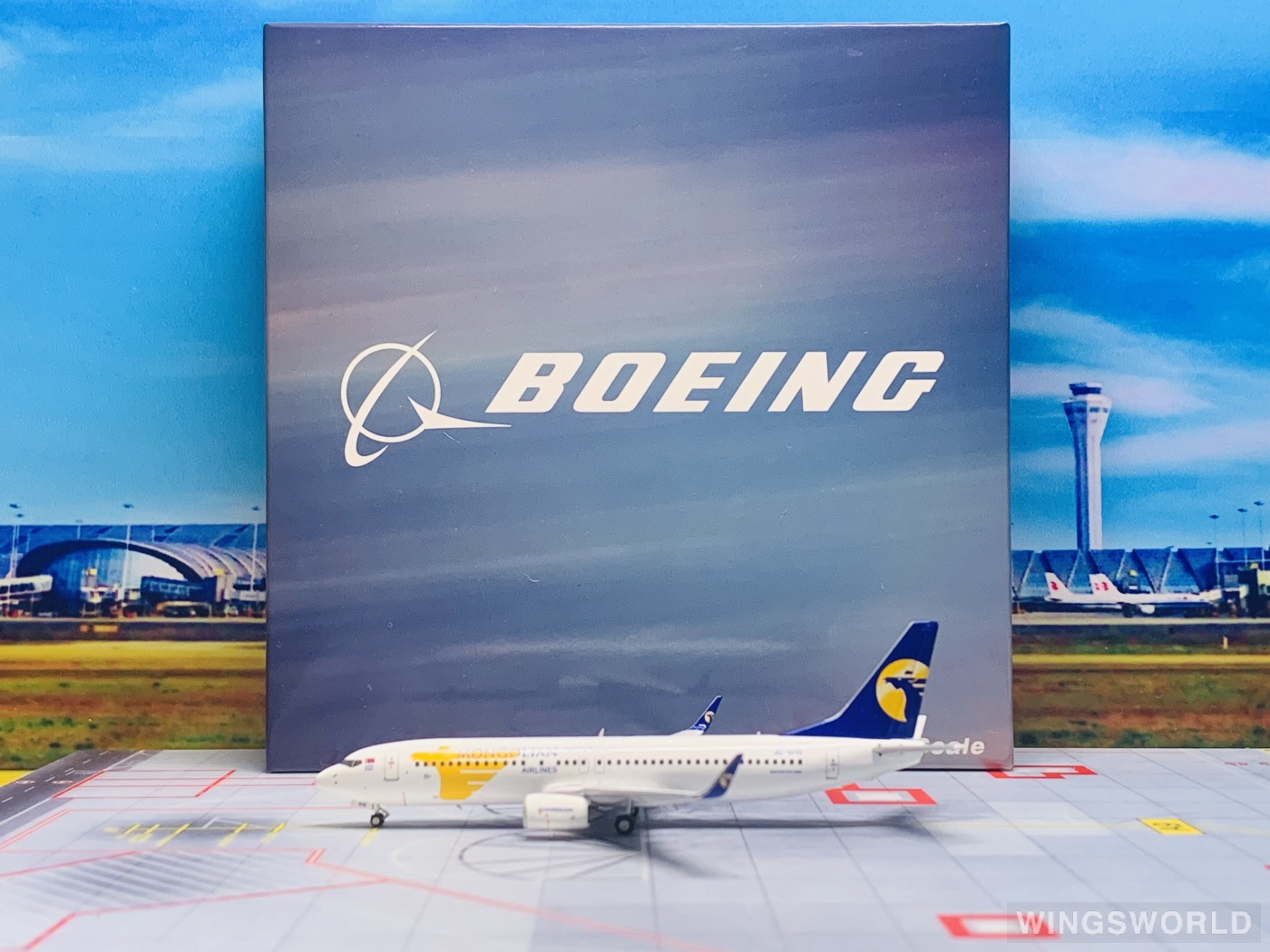 Pandamodel 1:400 202230 MIAT Mongolian Airlines 蒙古航空 Boeing 737-800 JU-1015