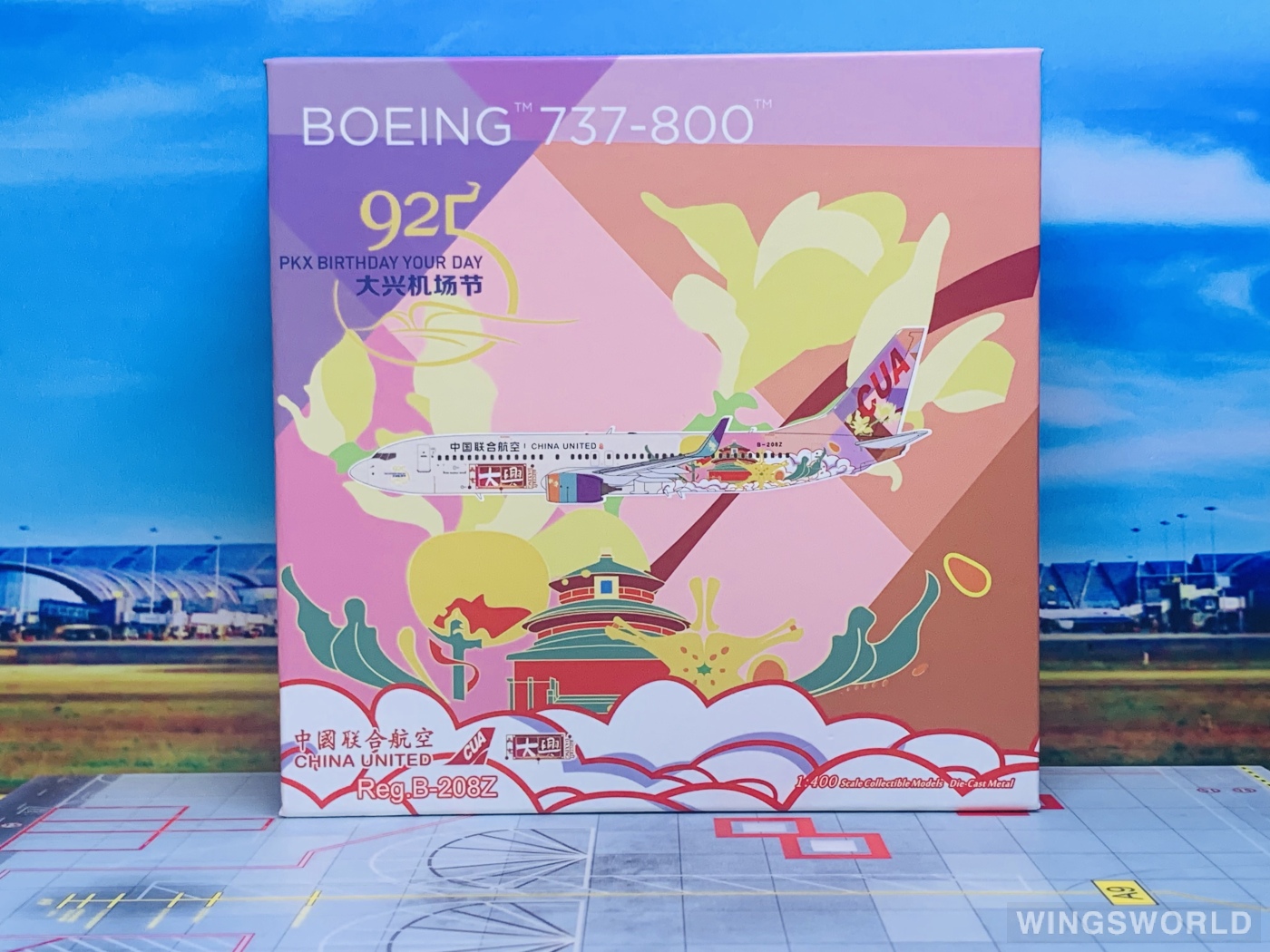 NGmodels 1:400 NG58220 China United Airlines 中国联合航空 Boeing 737-800 B-208Z