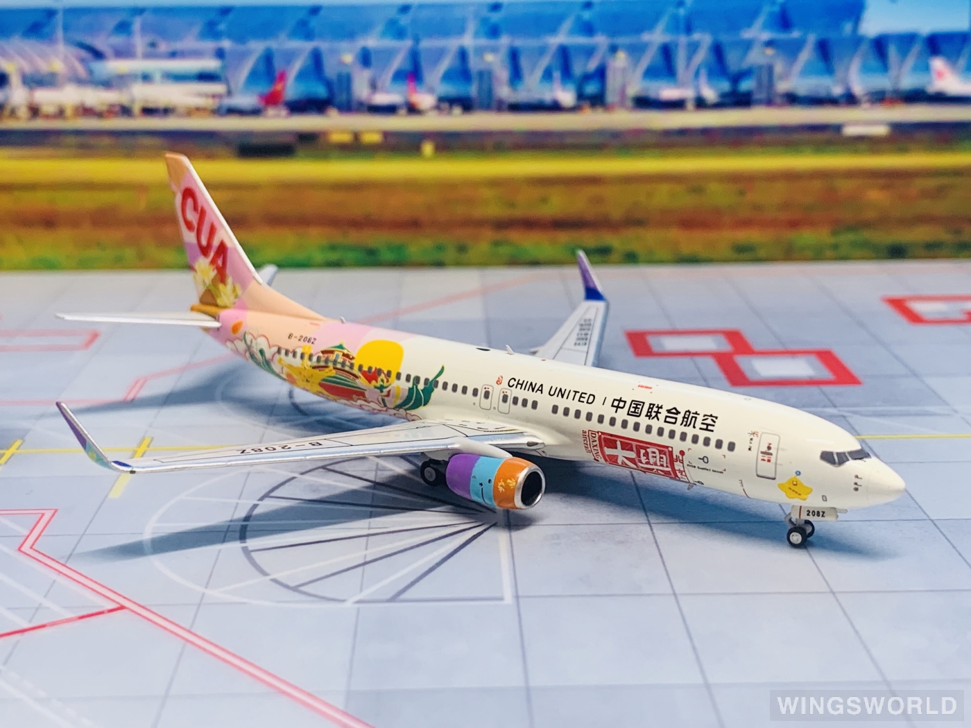 NGmodels 1:400 NG58220 China United Airlines 中国联合航空 Boeing 737-800 B-208Z