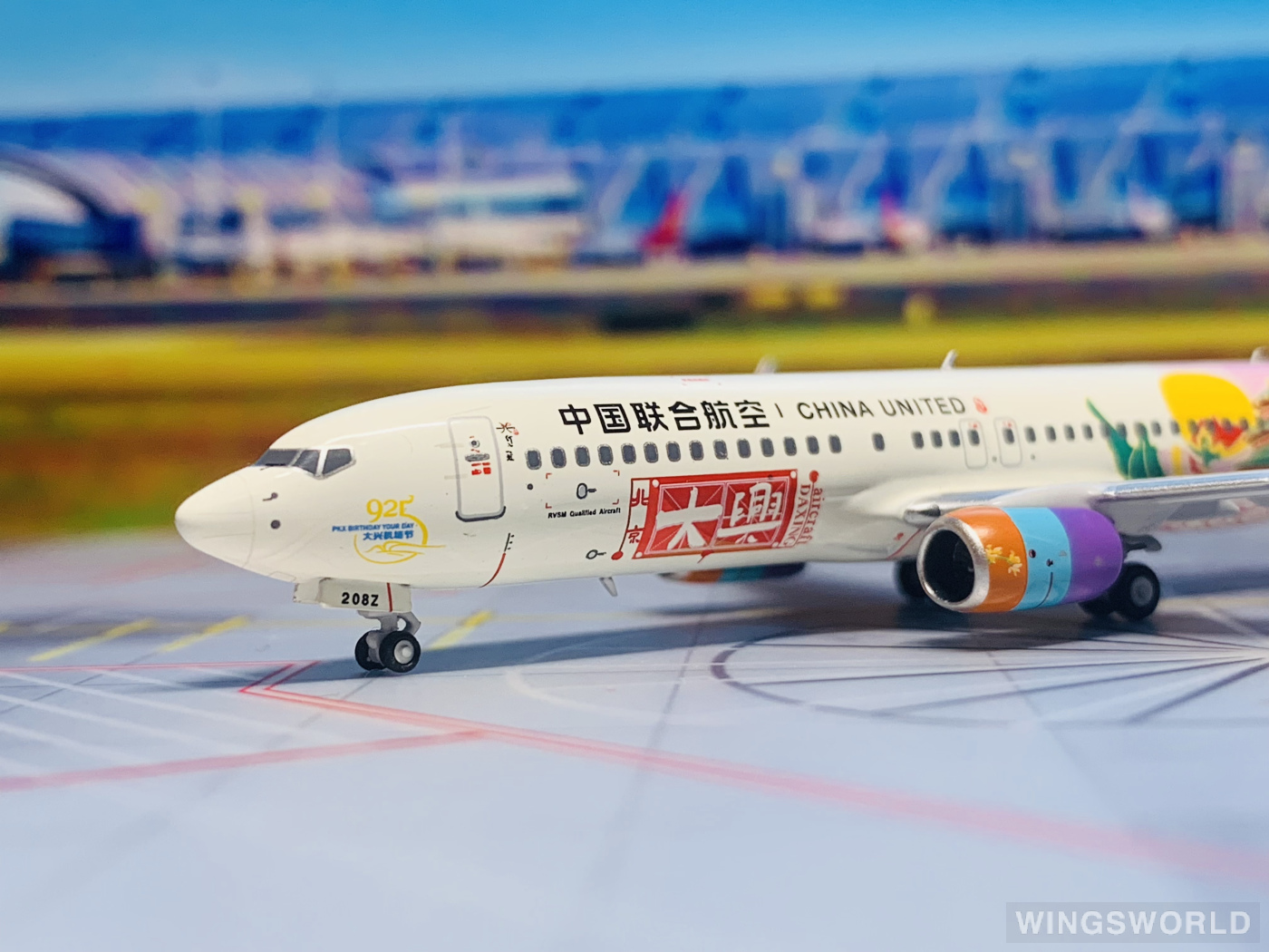 NGmodels 1:400 NG58220 China United Airlines 中国联合航空 Boeing 737-800 B-208Z