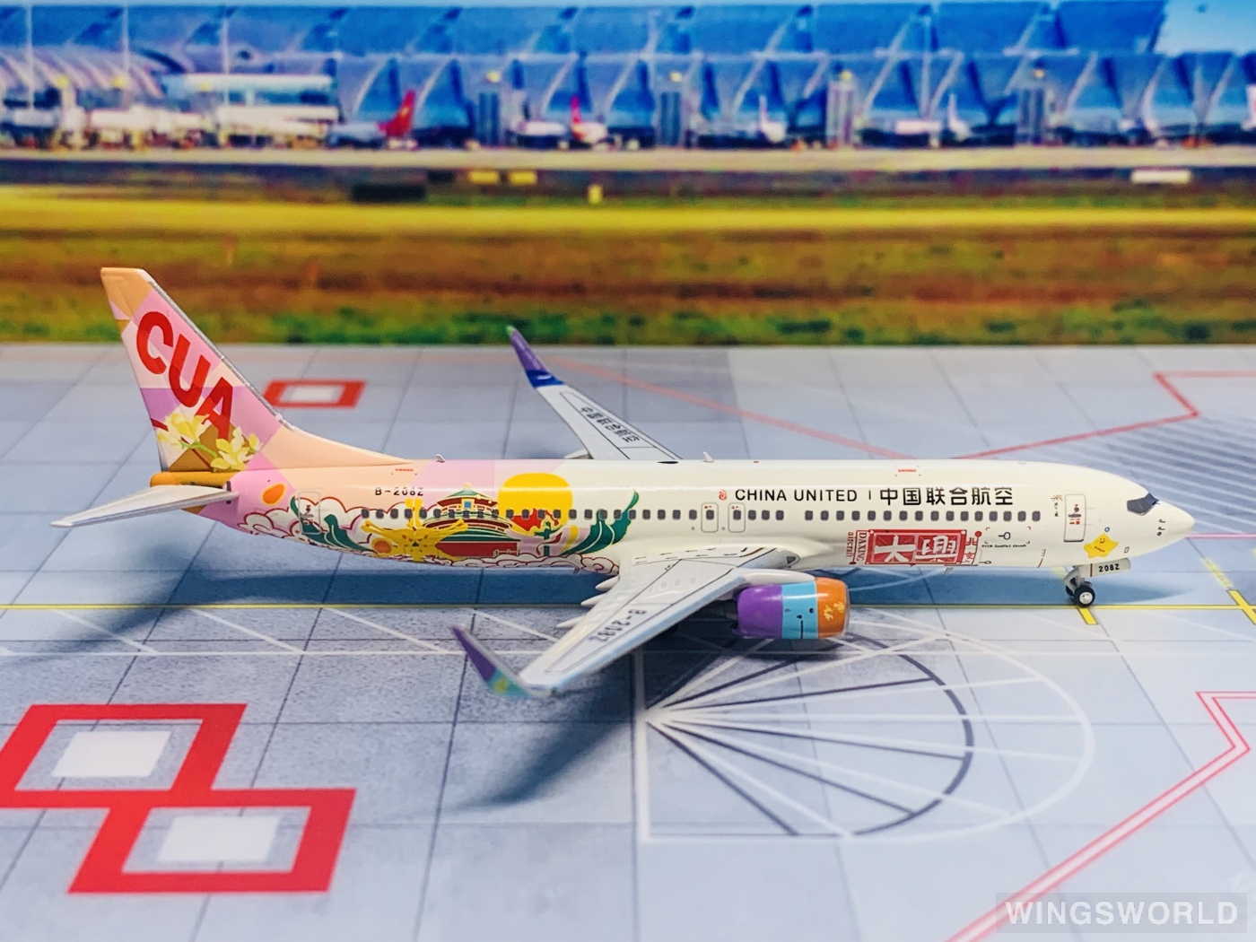 NGmodels 1:400 NG58220 China United Airlines 中国联合航空 Boeing 737-800 B-208Z