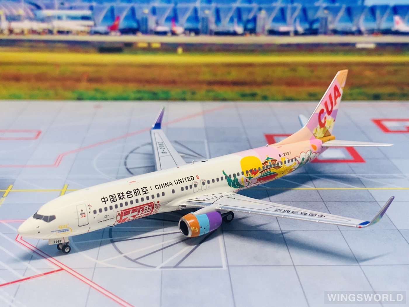 NGmodels 1:400 NG58220 China United Airlines 中国联合航空 Boeing 737-800 B-208Z