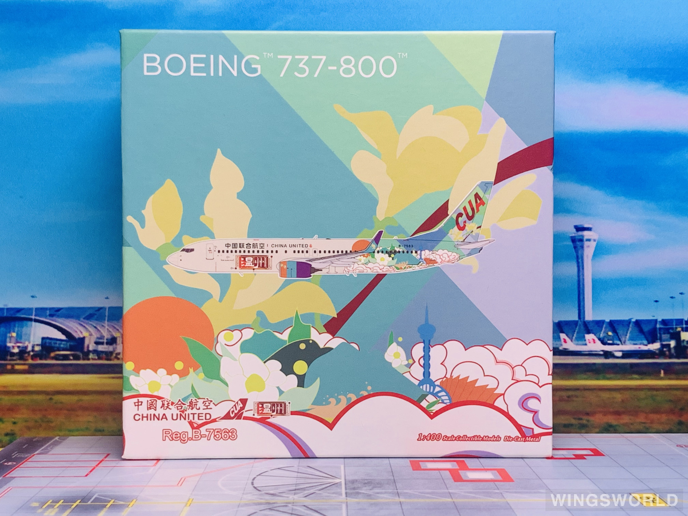 NGmodels 1:400 NG58223 China United Airlines 中国联合航空 Boeing 737-800 B-7563