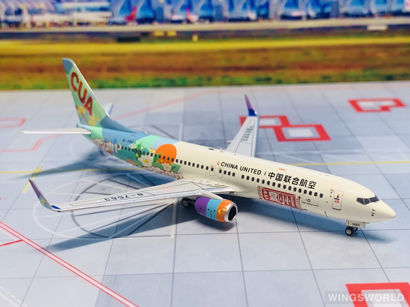 NGmodels 1:400 NG58223 China United Airlines 中国联合航空 Boeing 737-800 B-7563