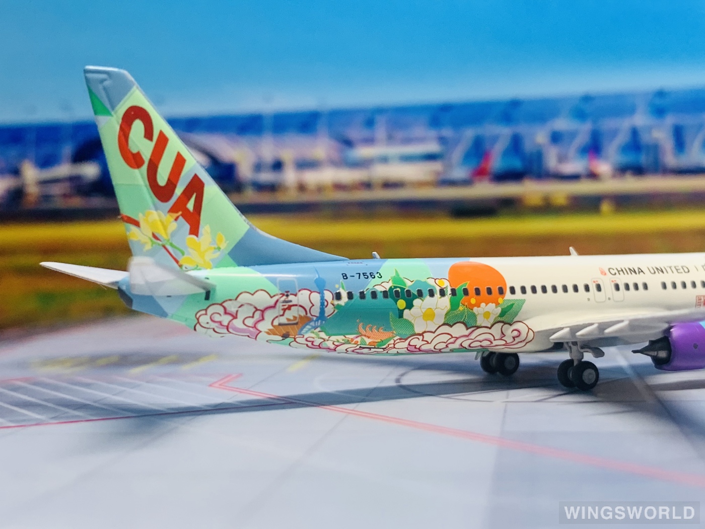 NGmodels 1:400 NG58223 China United Airlines 中国联合航空 Boeing 737-800 B-7563