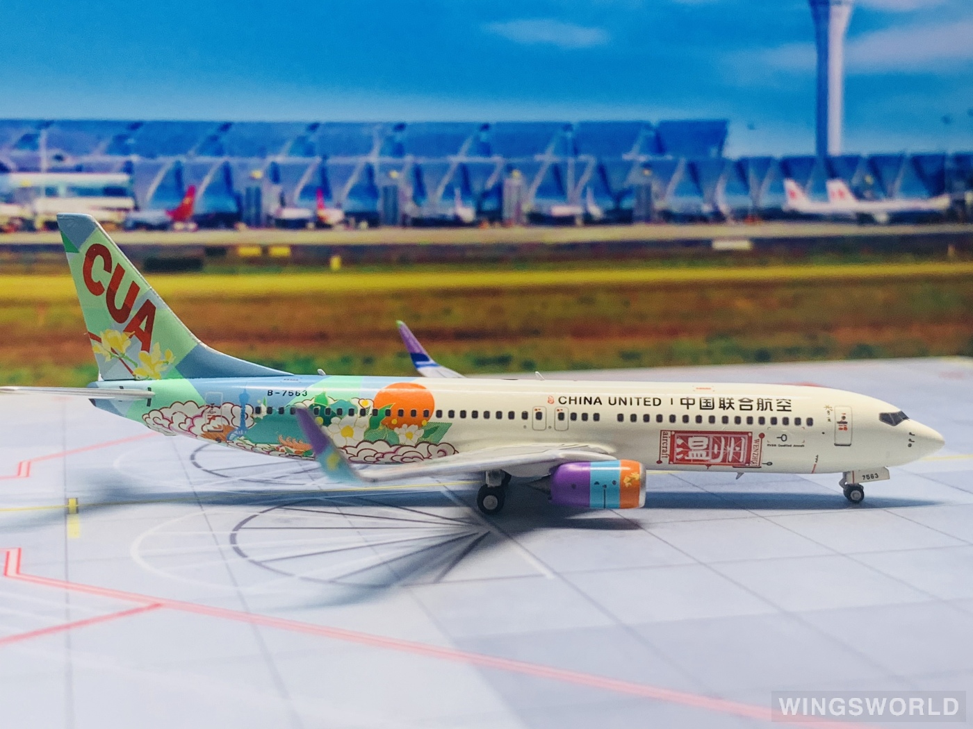 NGmodels 1:400 NG58223 China United Airlines 中国联合航空 Boeing 737-800 B-7563