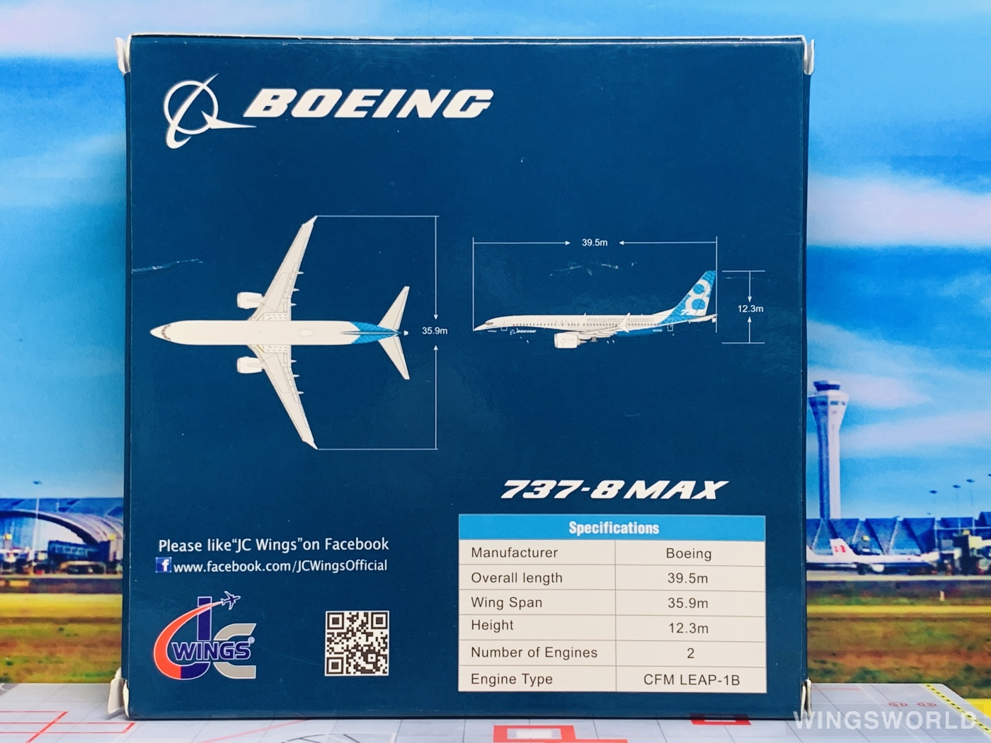JC Wings 1:400 LH4033 Boeing 波音公司 Boeing 737 MAX 8 N8701Q
