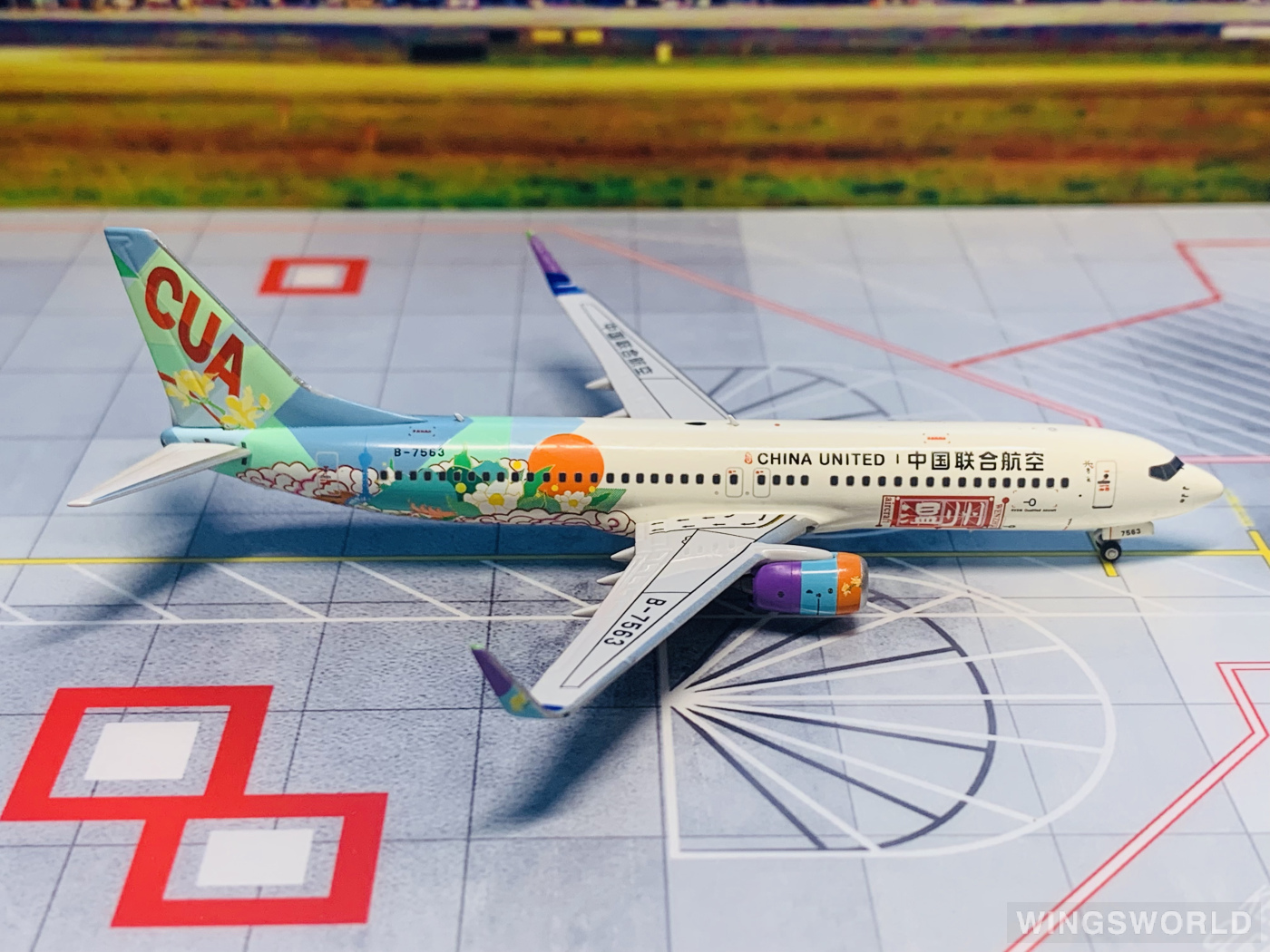NGmodels 1:400 NG58223 China United Airlines 中国联合航空 Boeing 737-800 B-7563