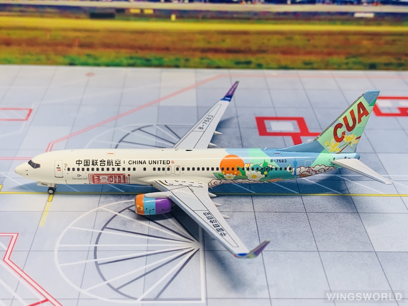 NGmodels 1:400 NG58223 China United Airlines 中国联合航空 Boeing 737-800 B-7563
