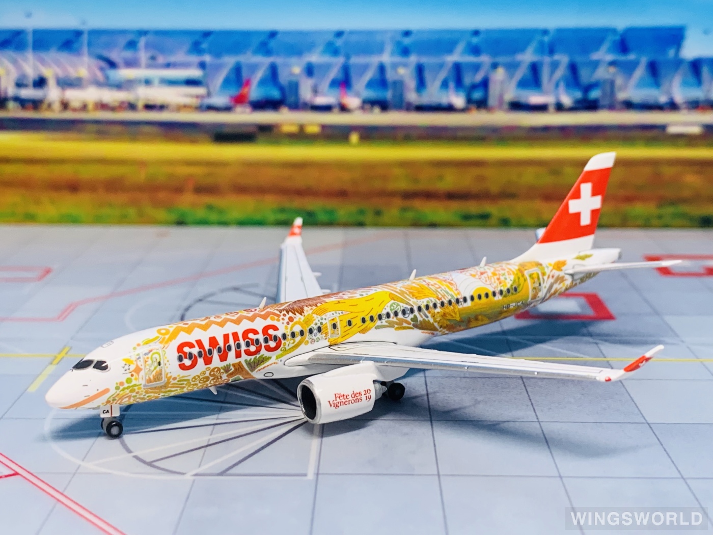Herpa 1:400 562713 Swiss 瑞士国际航空 Airbus A220-300 HB-JCA