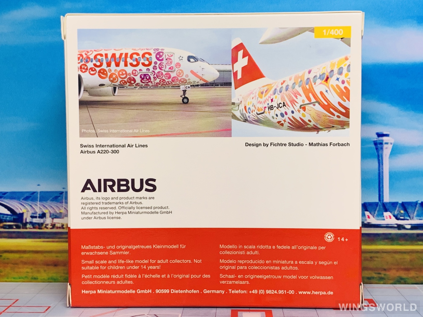 Herpa 1:400 562713 Swiss 瑞士国际航空 Airbus A220-300 HB-JCA