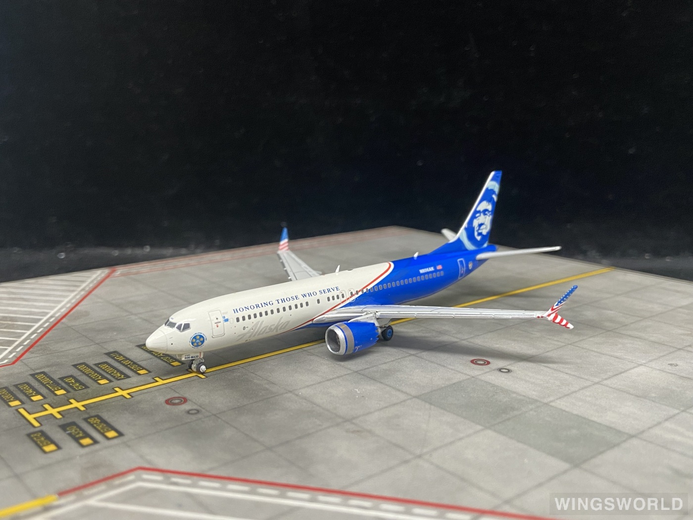 Geminijets 1:400 GJASA2258 Alaska Airlines 阿拉斯加航空 Boeing 737 MAX 8 N806AK