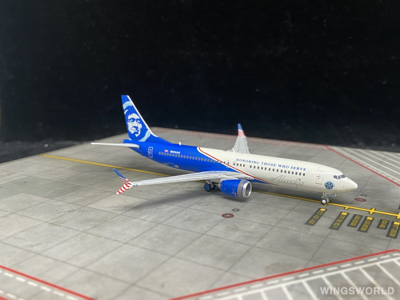 Geminijets 1:400 GJASA2258 Alaska Airlines 阿拉斯加航空 Boeing 737 MAX 8 N806AK