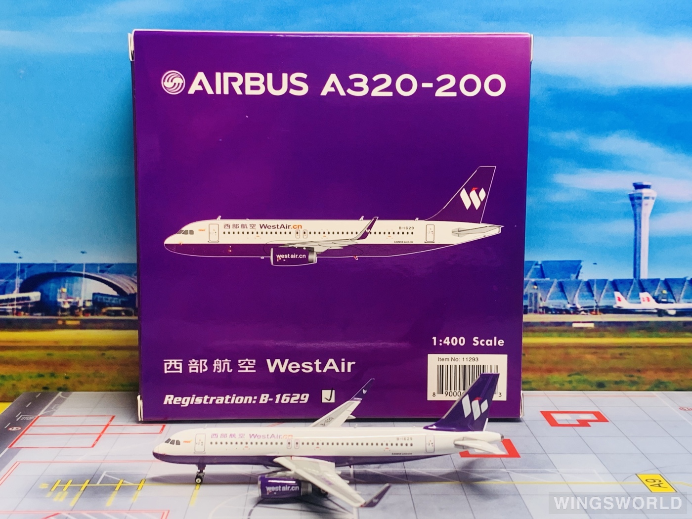 Phoenix 1:400 PH11293 West Air 西部航空 Airbus A320 B-1629
