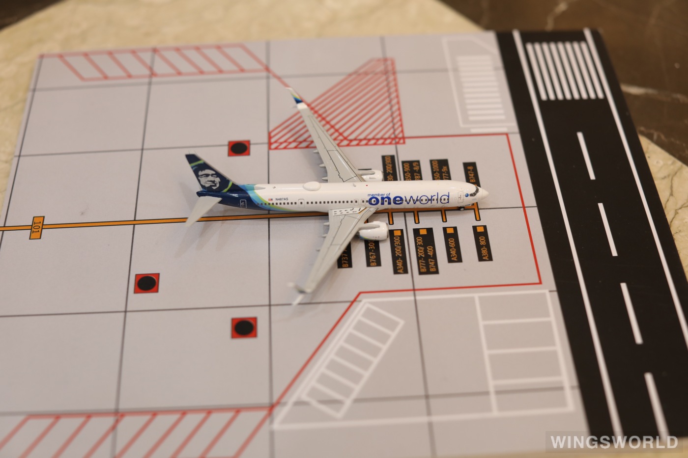 Geminijets 1:400 GJASA2025 Alaska Airlines 阿拉斯加航空 Boeing 737-900ER N487AS