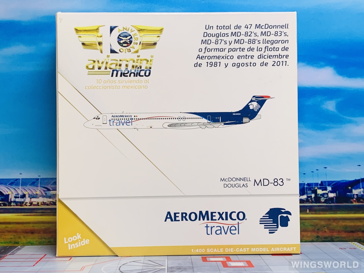 Geminijets 1:400 GJAMX1434 Aeroméxico 墨西哥国际航空 McDonnell Douglas MD-83 N848SH