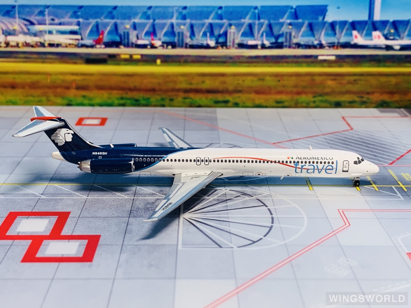 Geminijets 1:400 GJAMX1434 Aeroméxico 墨西哥国际航空 McDonnell Douglas MD-83 N848SH