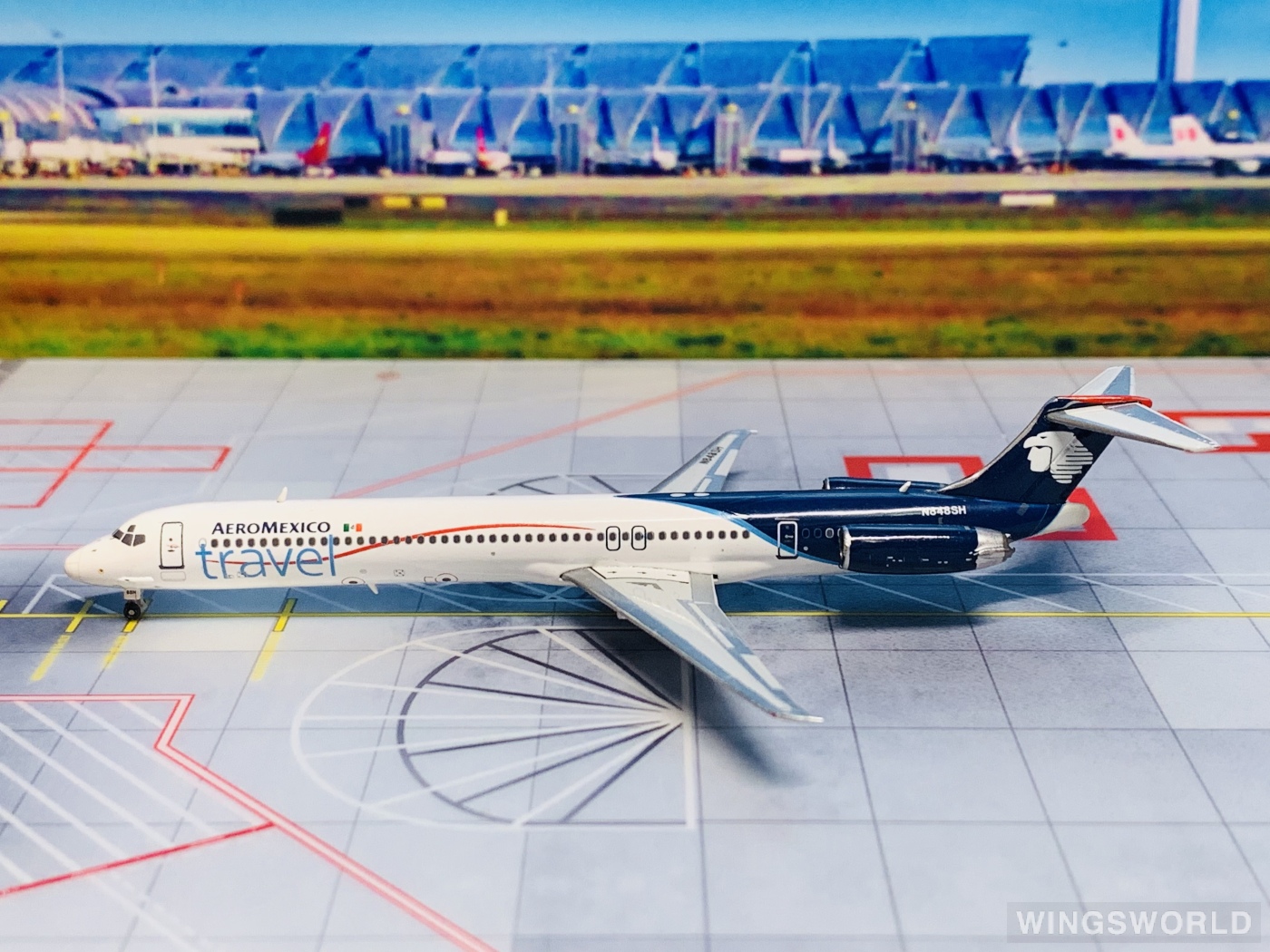 Geminijets 1:400 GJAMX1434 Aeroméxico 墨西哥国际航空 McDonnell Douglas MD-83 N848SH