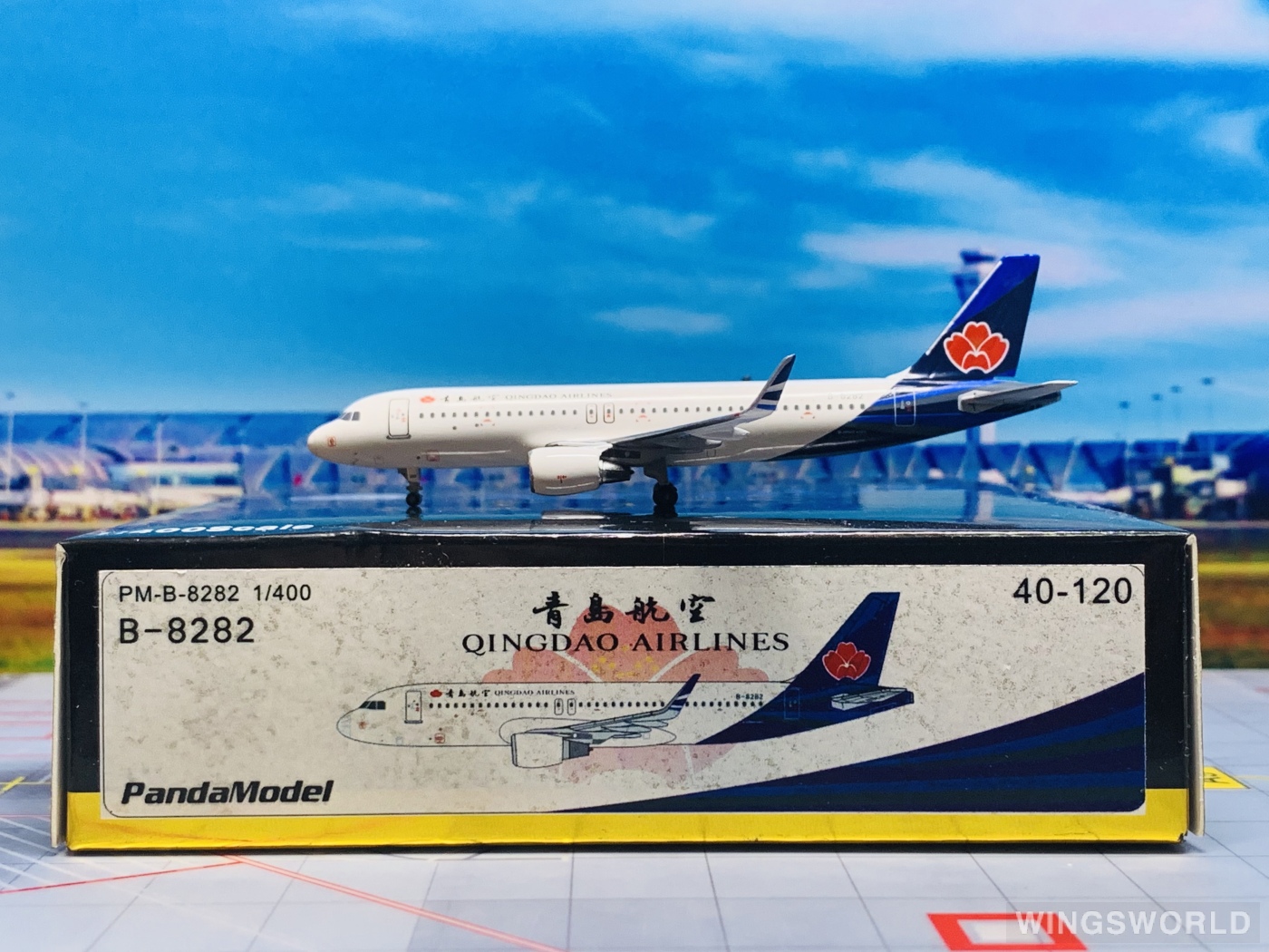 Pandamodel 1:400 PM-B-8282 Qingdao Airlines 青岛航空 Airbus A320 B-8282