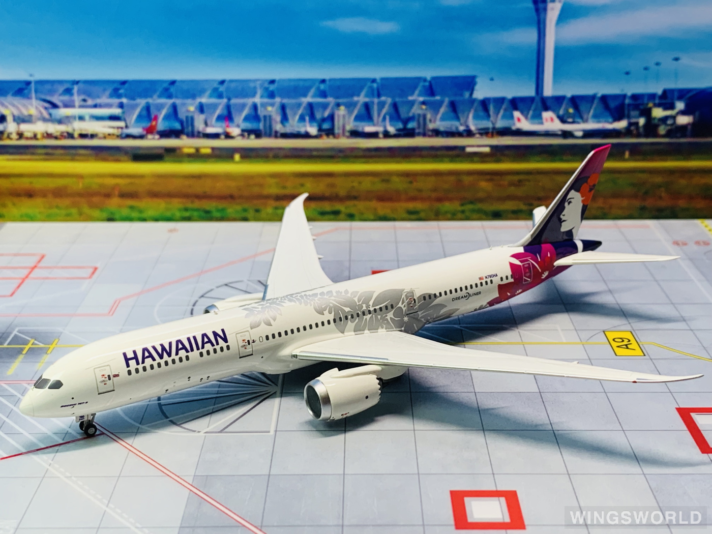 NGmodels 1:400 NG55070 Hawaiian Airlines 夏威夷航空 Boeing 787-9 N780HA