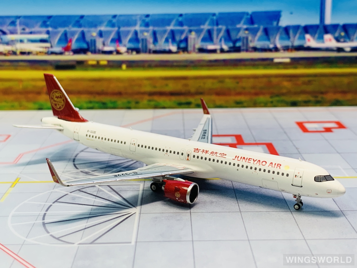 HYJLwings 1:400 HY210083 Juneyao Airlines 吉祥航空 Airbus A321neo B-322E