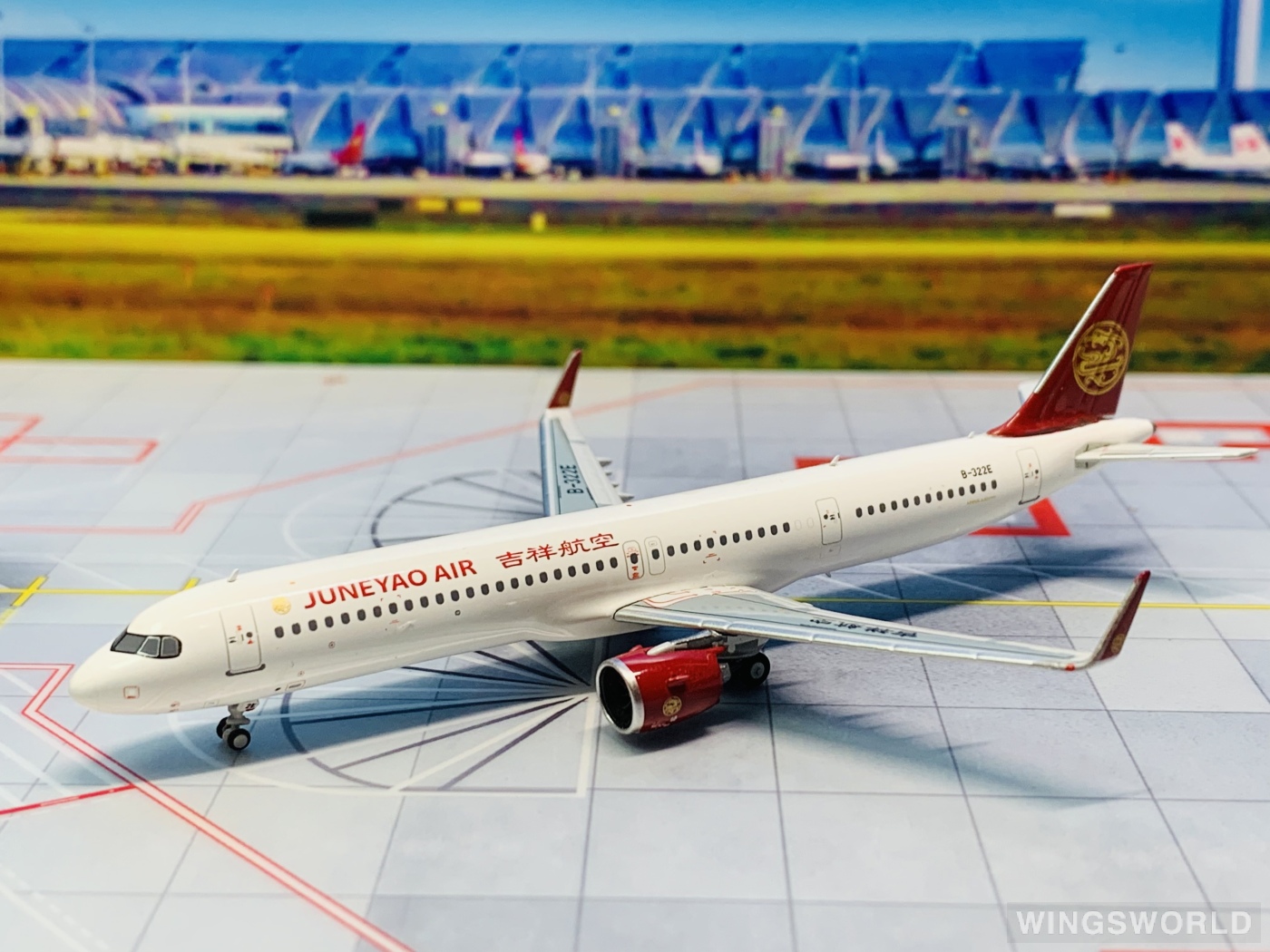 HYJLwings 1:400 HY210083 Juneyao Airlines 吉祥航空 Airbus A321neo B-322E