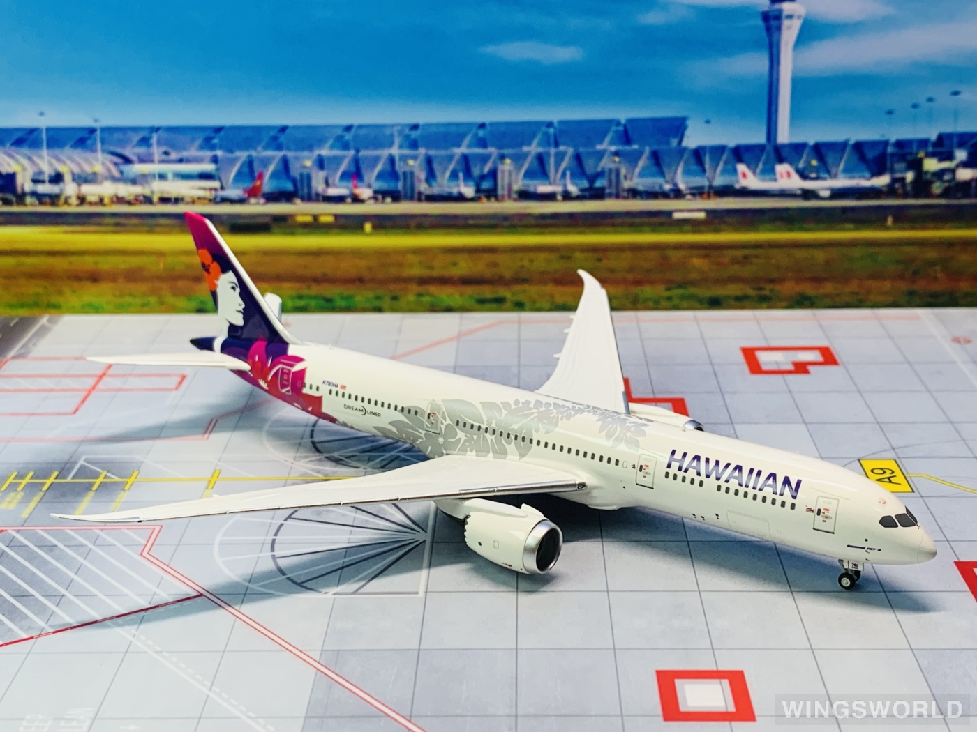 NGmodels 1:400 NG55070 Hawaiian Airlines 夏威夷航空 Boeing 787-9 N780HA