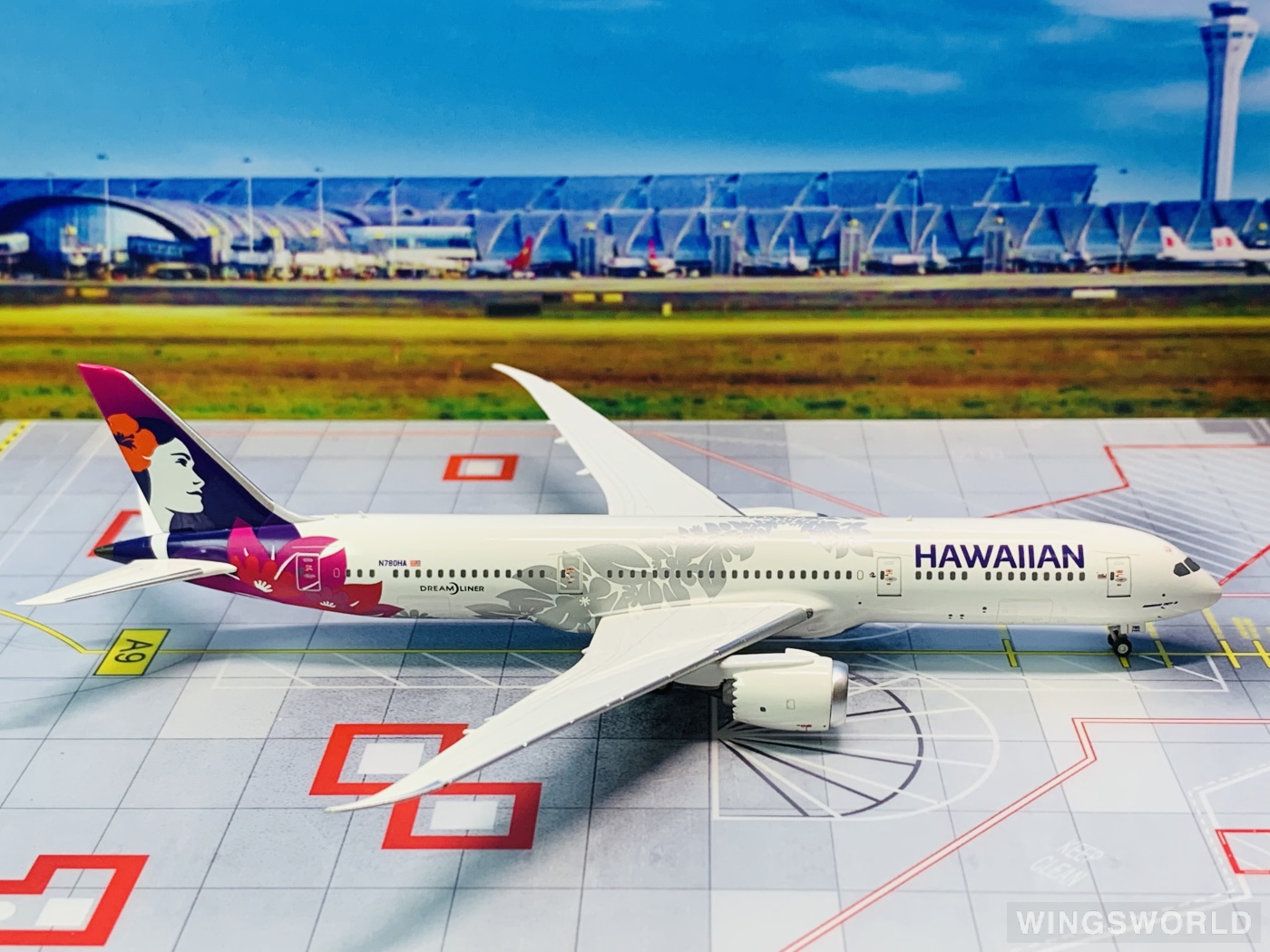NGmodels 1:400 NG55070 Hawaiian Airlines 夏威夷航空 Boeing 787-9 N780HA