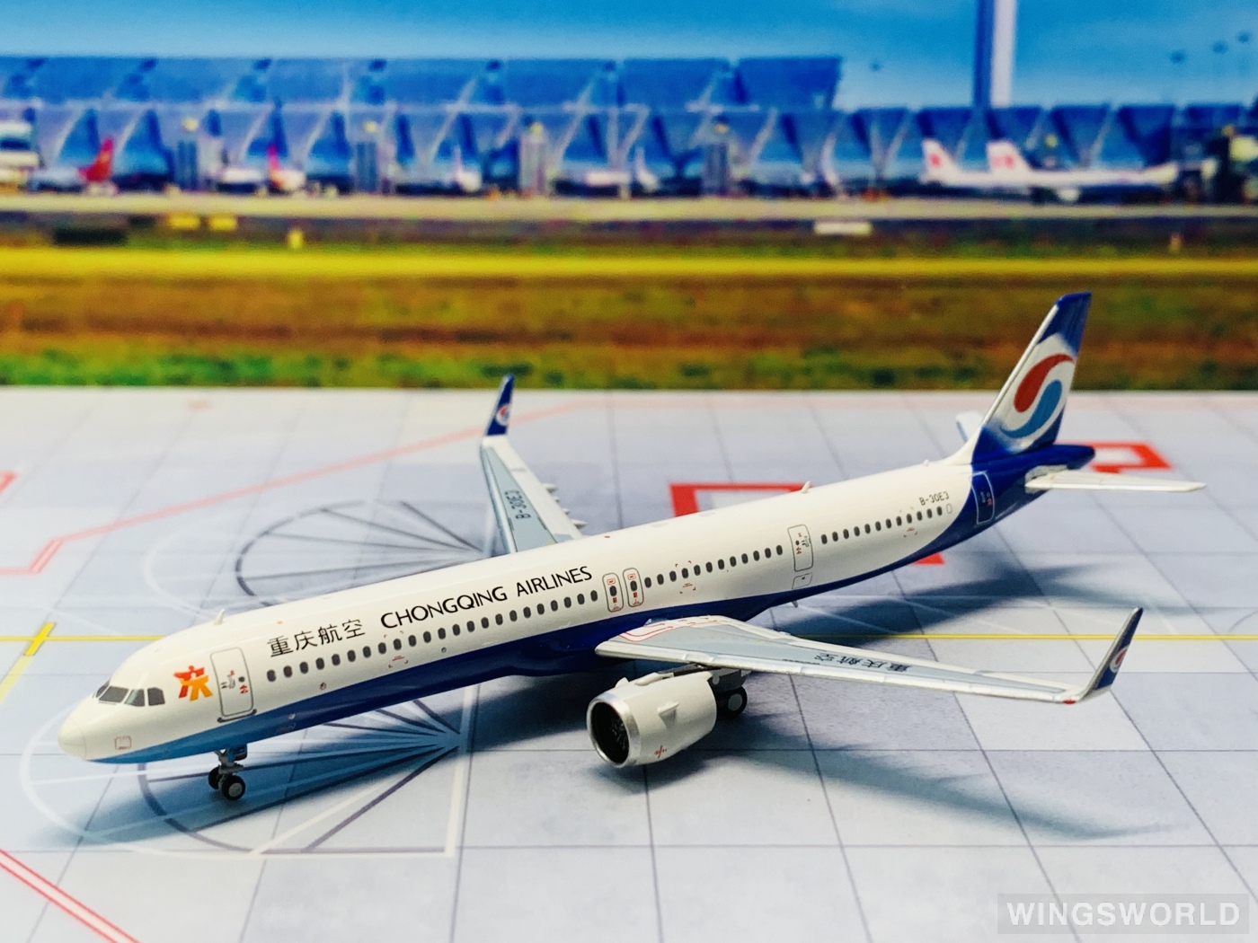 NGmodels 1:400 NG13007 Chongqing Airlines 重庆航空 Airbus A321neo B-30E3