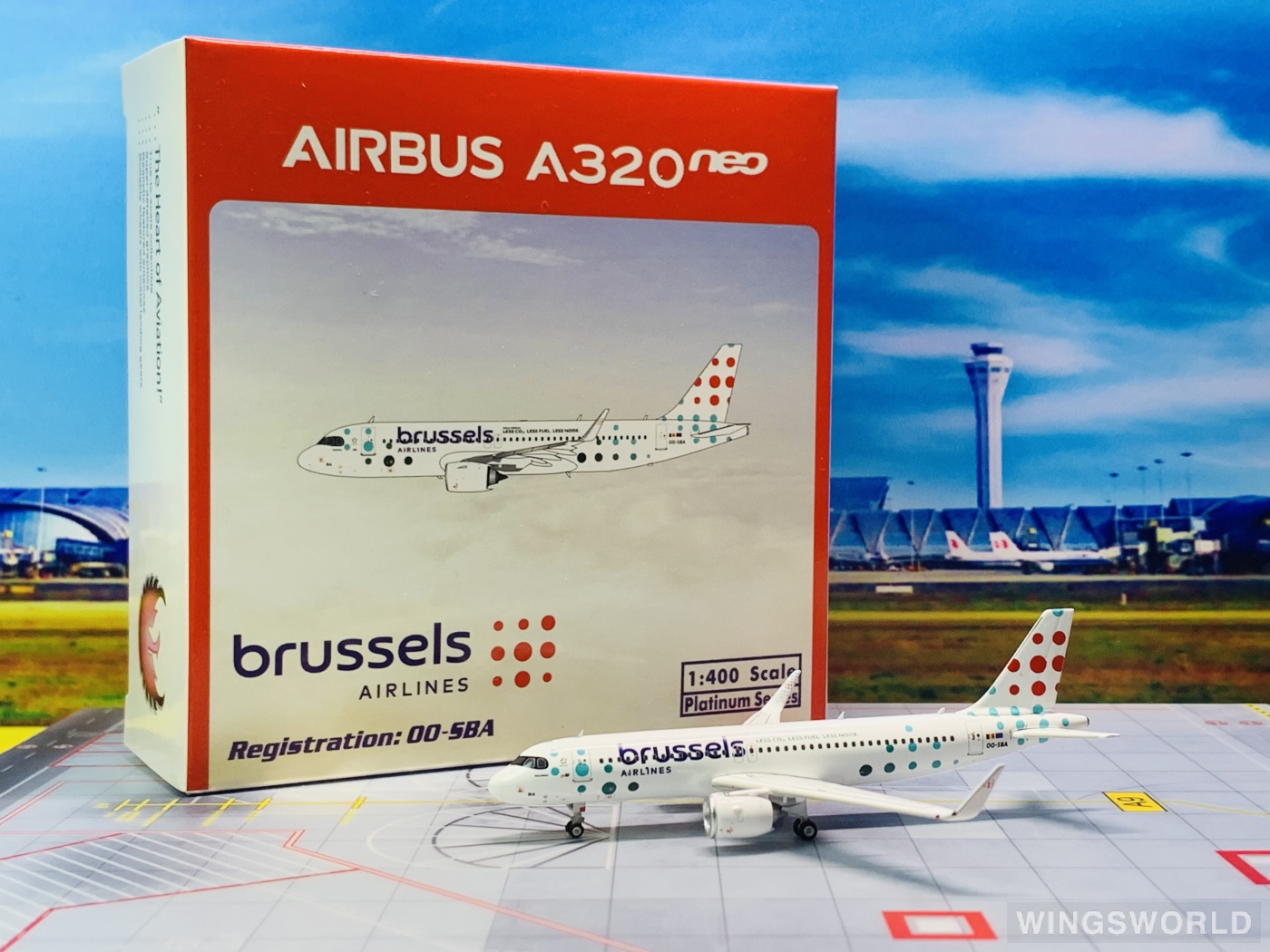 Phoenix 1:400 PH11844 Brussels Airlines 布鲁塞尔航空 Airbus A320neo OO-SBA