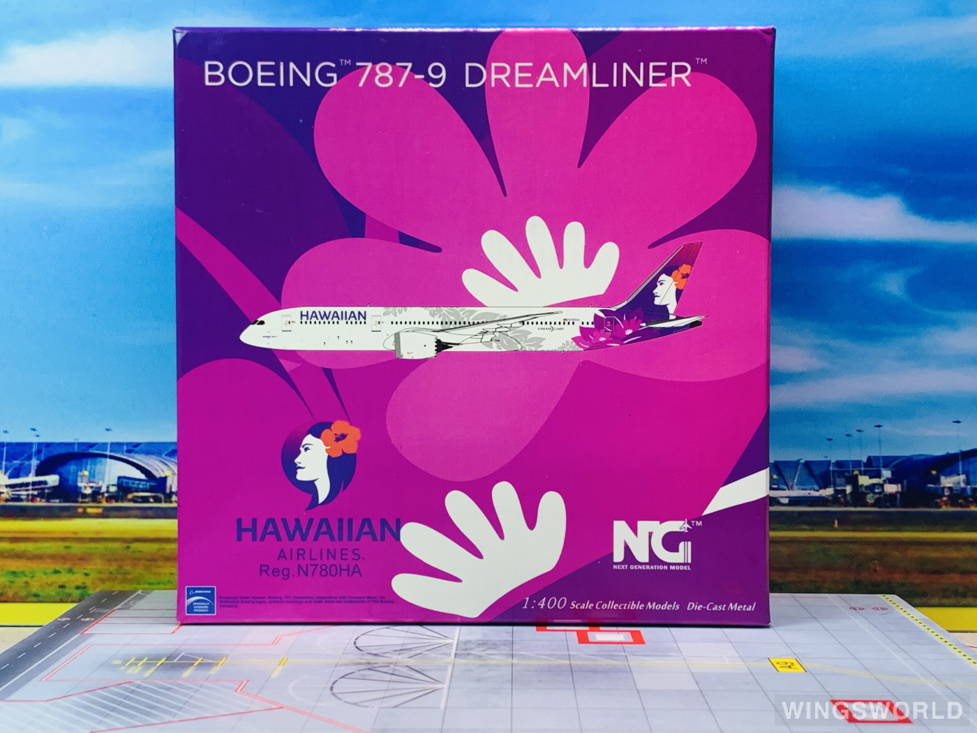 NGmodels 1:400 NG55070 Hawaiian Airlines 夏威夷航空 Boeing 787-9 N780HA