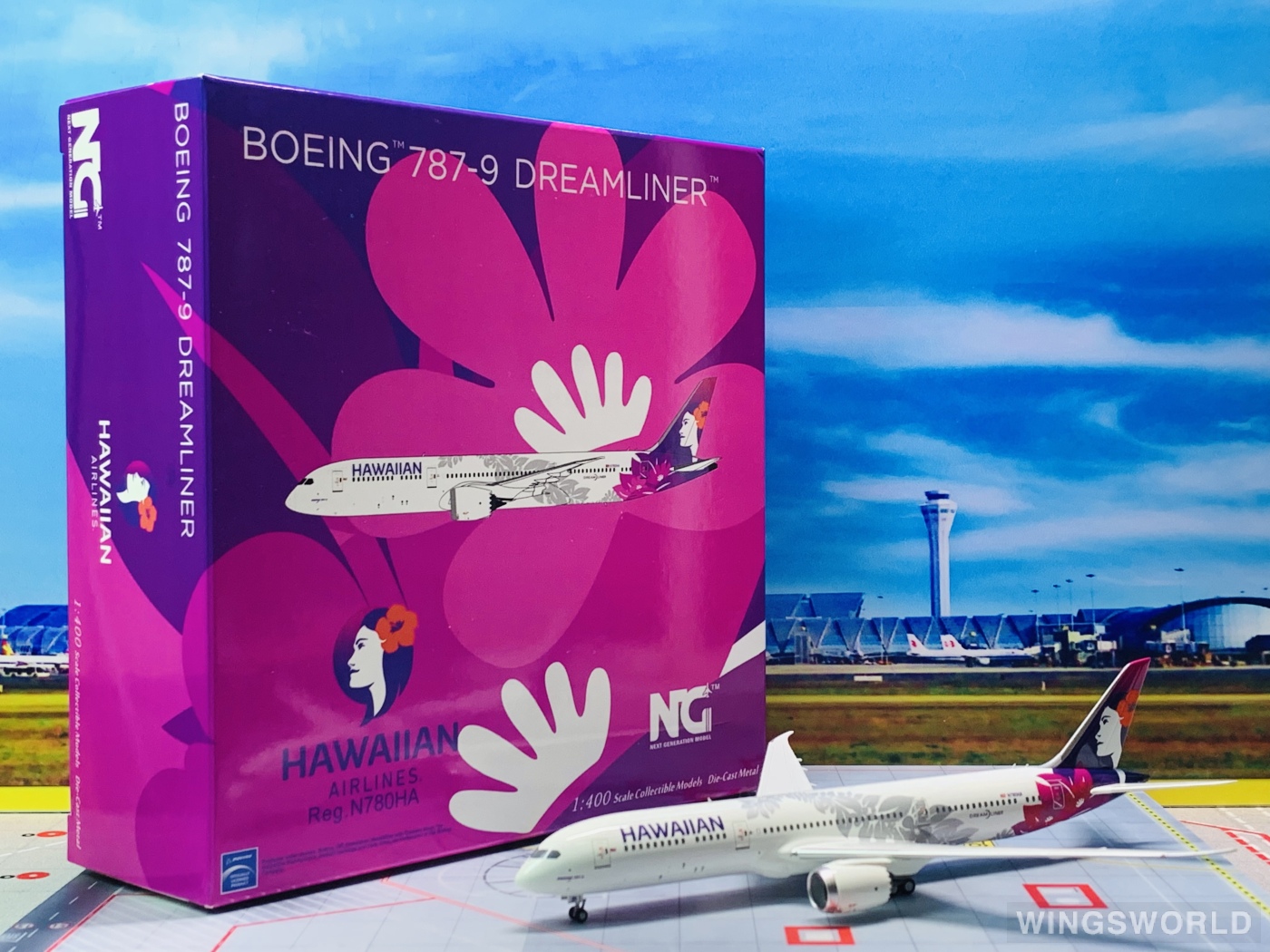 NGmodels 1:400 NG55070 Hawaiian Airlines 夏威夷航空 Boeing 787-9 N780HA