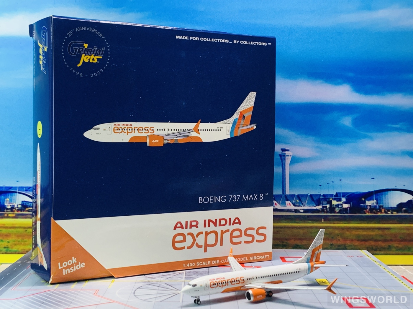 Geminijets 1:400 GJAXB2260 Air India 印度航空 Boeing 737 MAX 8 VT-BXA