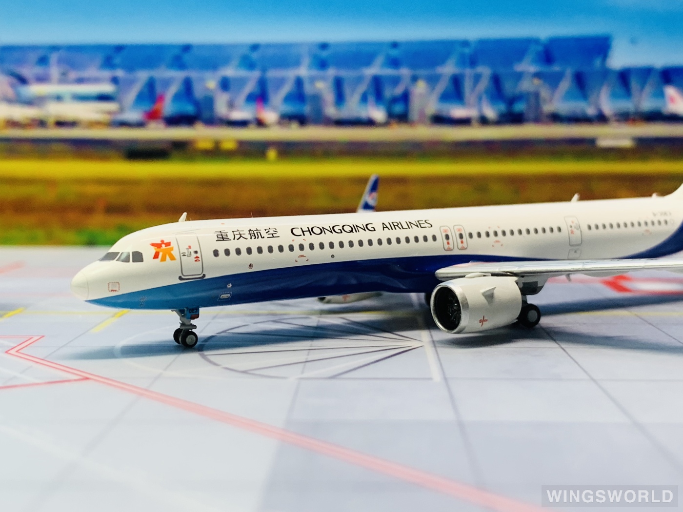 NGmodels 1:400 NG13007 Chongqing Airlines 重庆航空 Airbus A321neo B-30E3