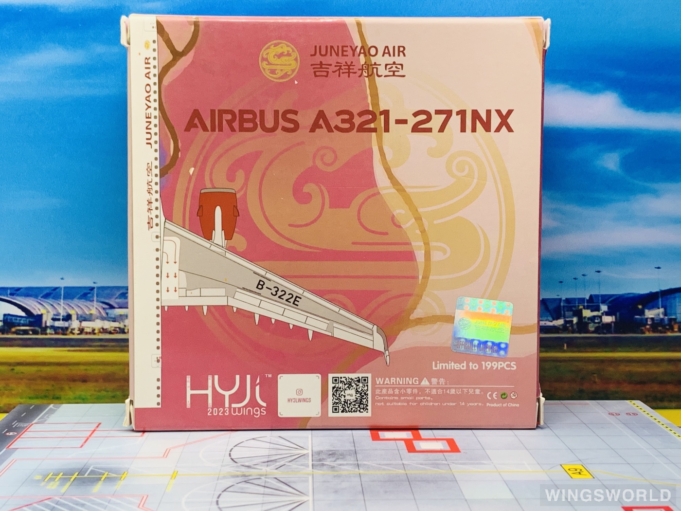 HYJLwings 1:400 HY210083 Juneyao Airlines 吉祥航空 Airbus A321neo B-322E