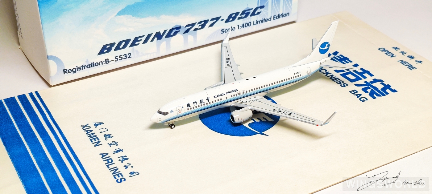 HYJLwings 1:400 HYJL73002 XiamenAir 厦门航空 Boeing 737-800 B-5532