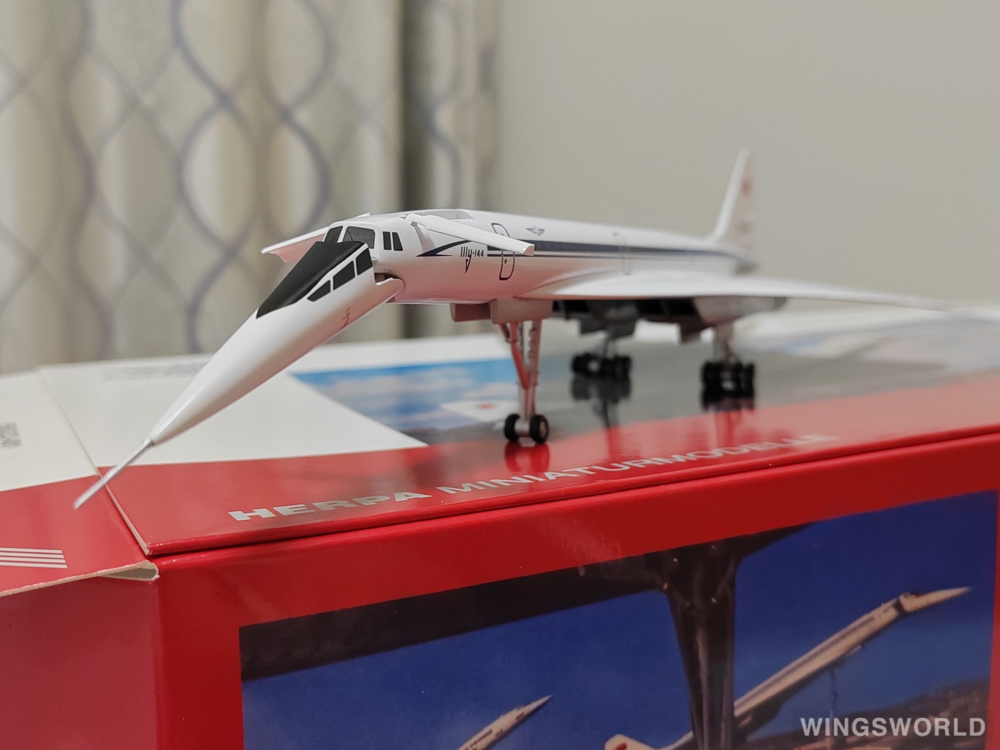 Herpa 1:200 Tupolev TU-144 Aeroflot 俄罗斯航空556323 CCCP-77112 的