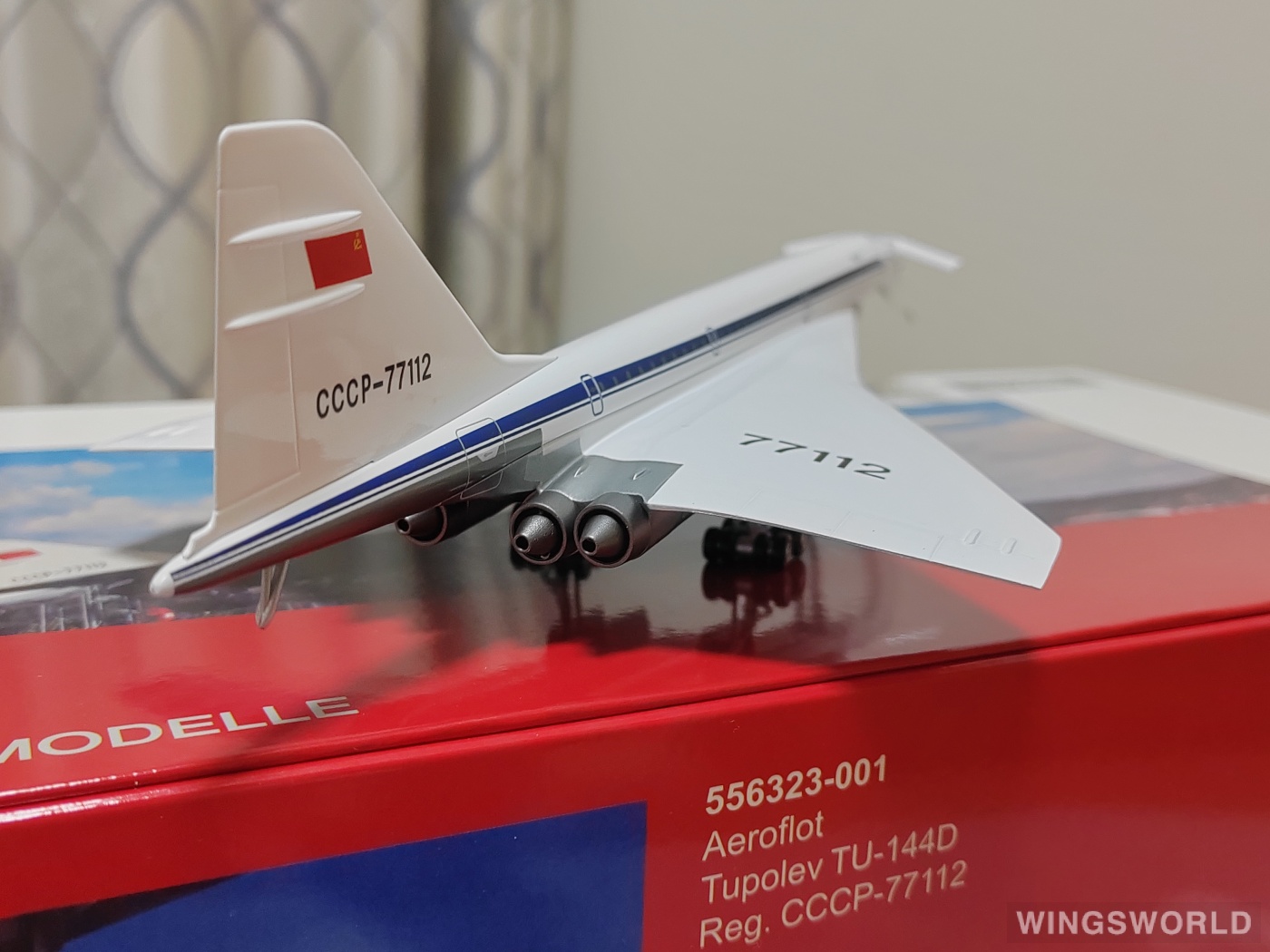 Herpa 1:200 Tupolev TU-144 Aeroflot 俄罗斯航空556323 CCCP-77112 的