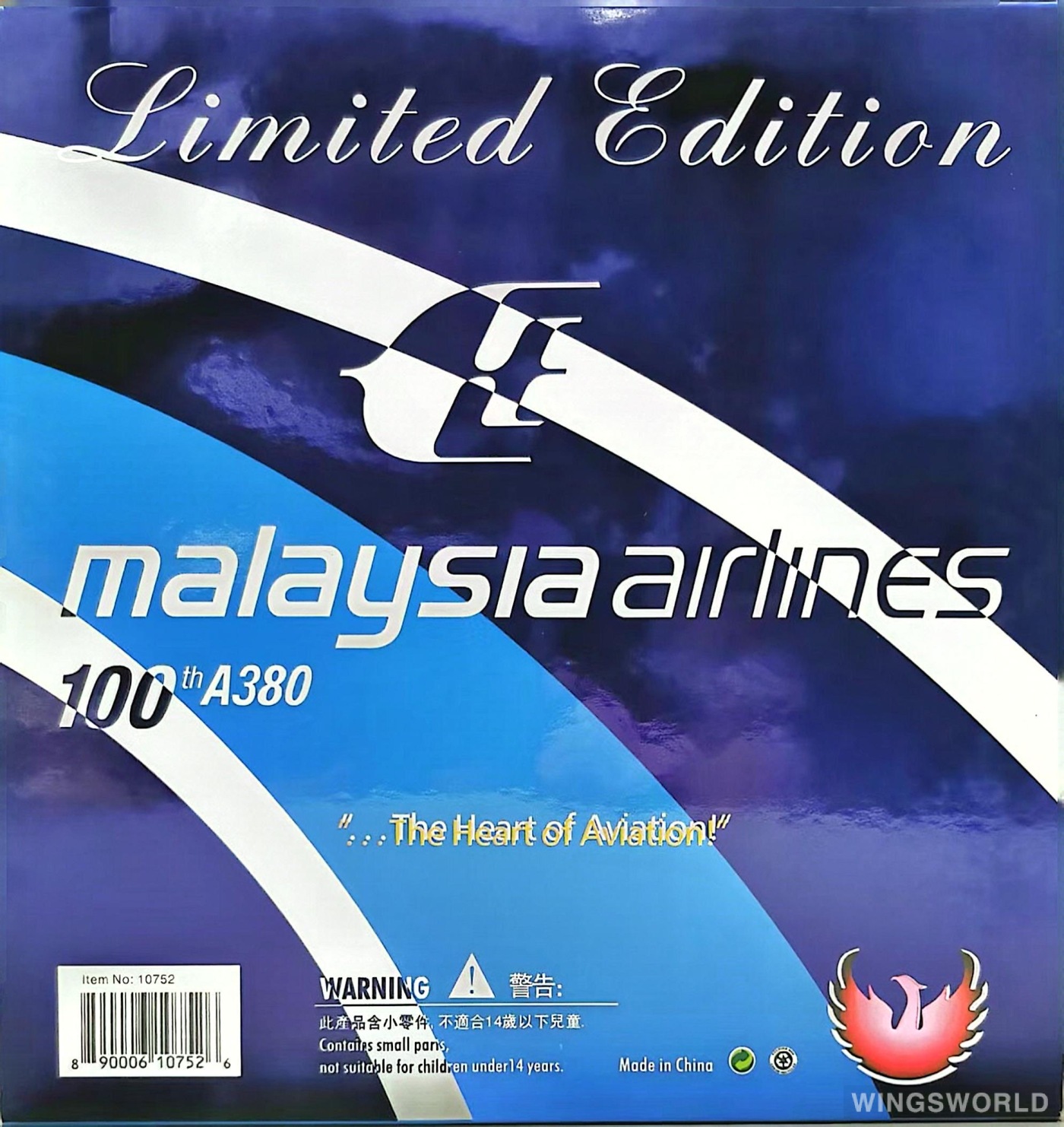 Phoenix 1:400 PH10752 Malaysia Airlines 马来西亚航空 Airbus A380-800 9M-MNF