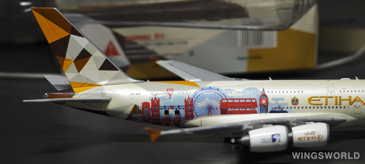 JC Wings 1:400 XX4277 Etihad Airways 阿提哈德航空 Airbus A380-800 A6-APE