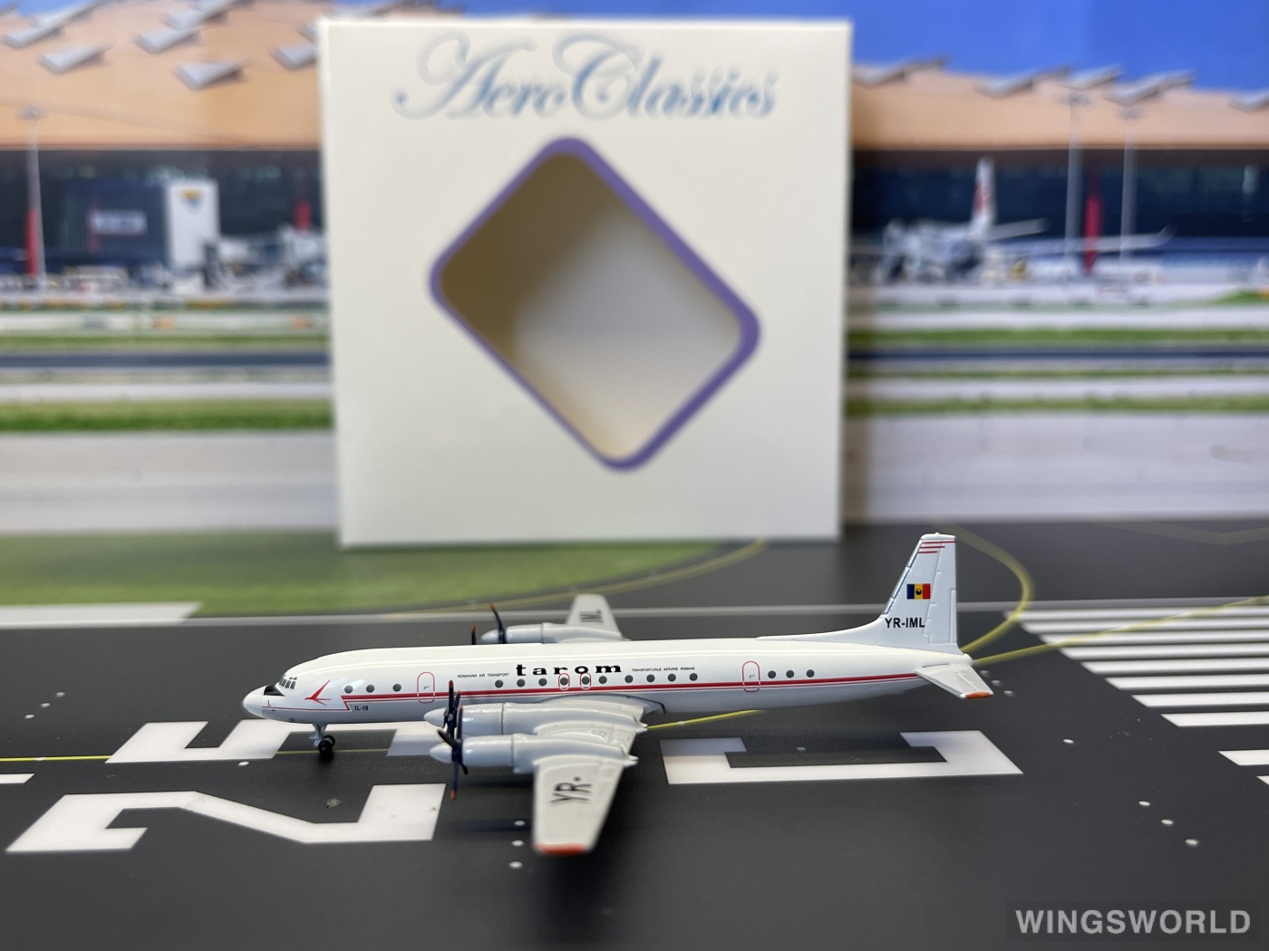 AeroClassics 1:400 AC411095 Tarom 罗马尼亚航空 Ilyushin Il-18 YR-IML