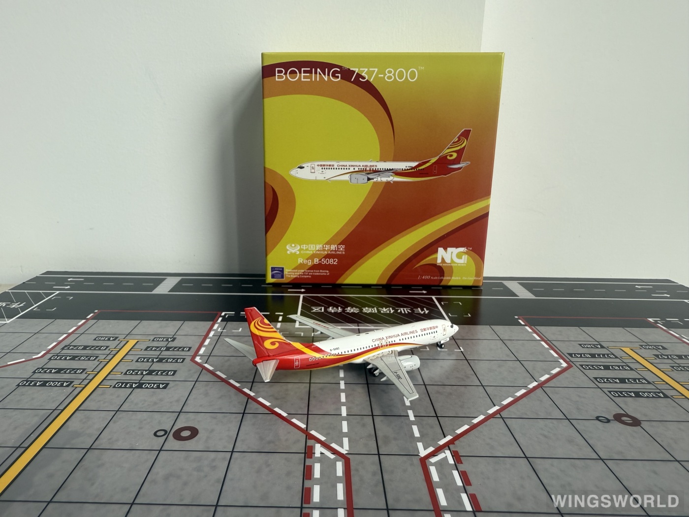 NGmodels 1:400 NG58186 China Xinhua Airlines 中国新华航空 Boeing 737-800 B-5082