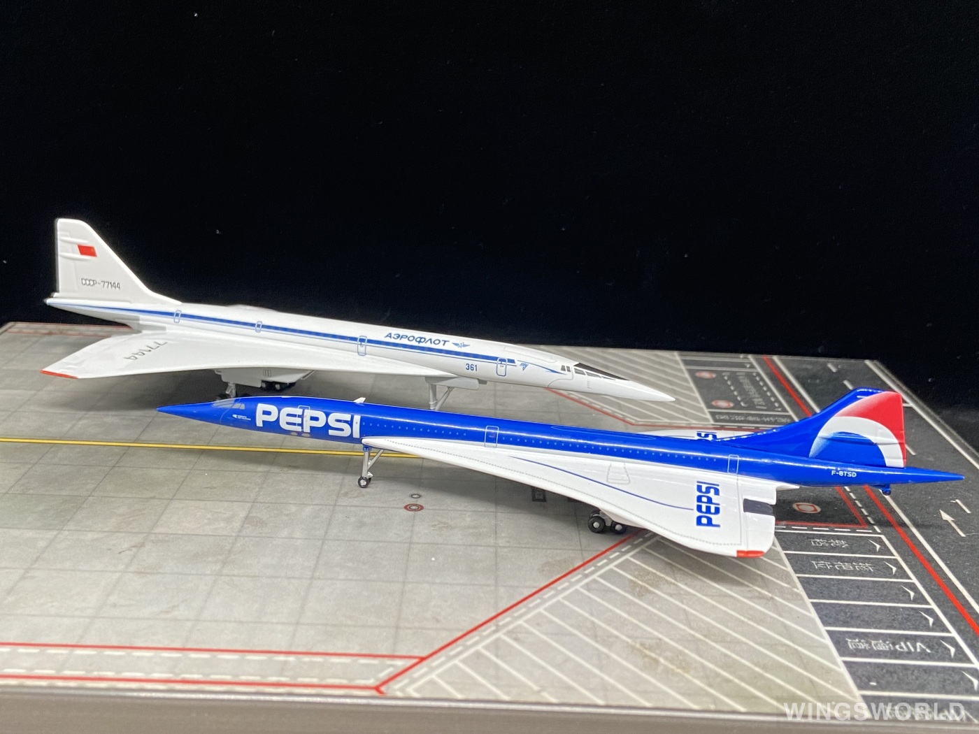 Herpa 1:400 562720 Aeroflot 俄罗斯航空 Tupolev TU-144 CCCP-77144