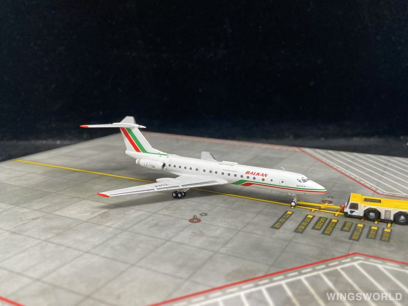 Pandamodel 1:400 62417 Balkan Bulgarian Airlines 巴尔干保加利亚航空公司 Tupolev TU-134 LZ-TUM