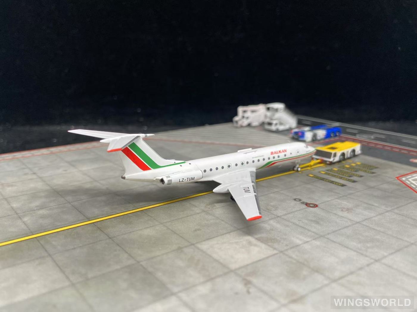 Pandamodel 1:400 62417 Balkan Bulgarian Airlines 巴尔干保加利亚航空公司 Tupolev TU-134 LZ-TUM