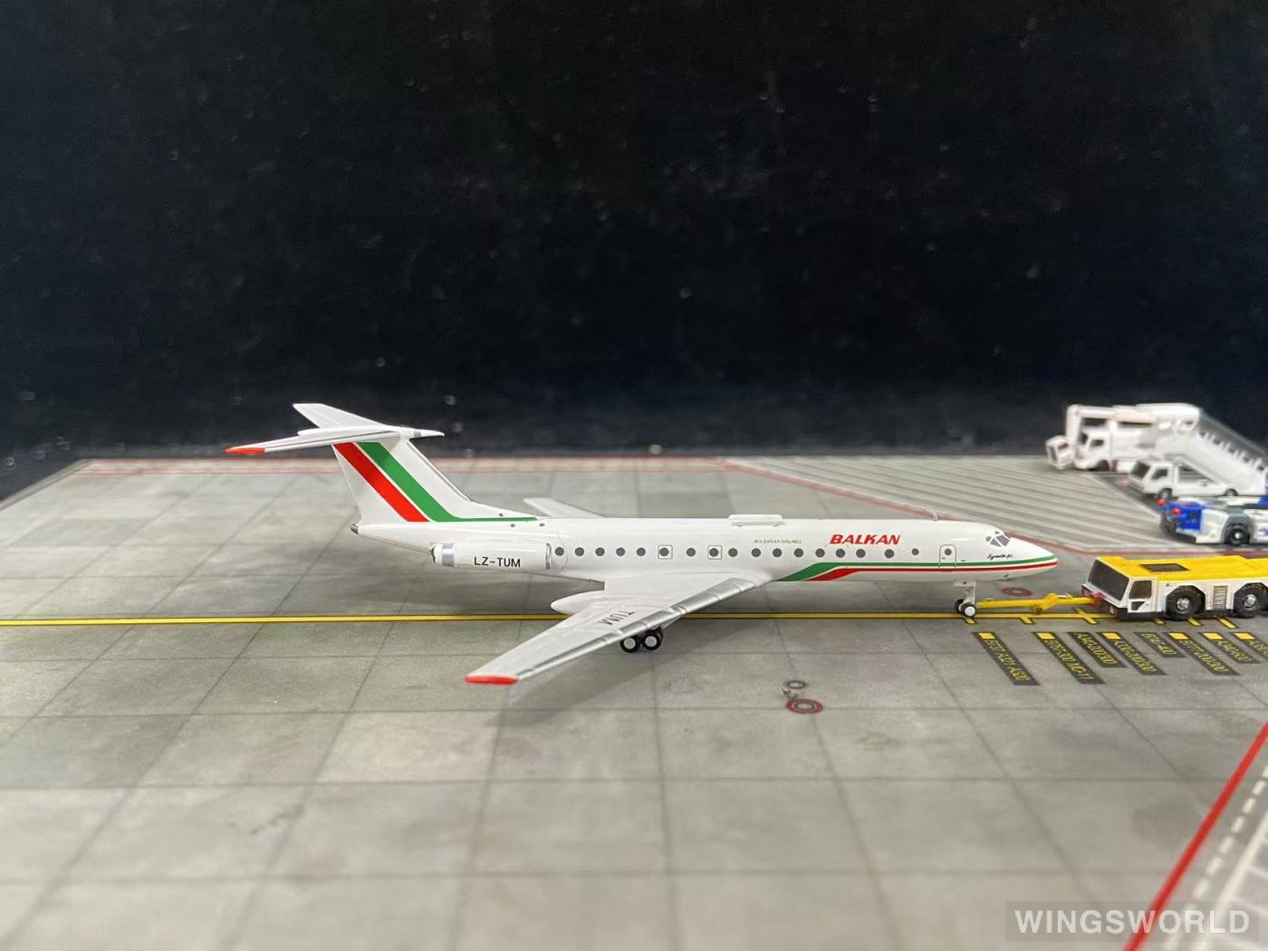 Pandamodel 1:400 62417 Balkan Bulgarian Airlines 巴尔干保加利亚航空公司 Tupolev TU-134 LZ-TUM